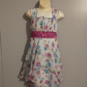 Extremely Me Floral Dress with Satin Sash Girls Size 7/8